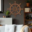 Décoration en bois - Barre - Placage d'acajou