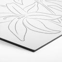 Hexagone - alu-Dibond 1X Studio - Dessin au trait Floral