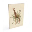 Cuadro de madera jirafa floral - Frida Floral Studio