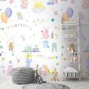 Børnehave tapet farverig lilla - non-woven tapet kunst til børn Livingwalls - mat og glat