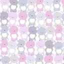 Sødt børnetapet med bjørnemønster i grå og pink Made in Germany Little Love