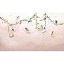 Fotomural de habitación infantil - Pequeñas hadas sobre nubes rosas - Oliver Robins