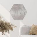 Wanddecoratie hert in nevelwoud - Ms Tiff - Alu-Dibond