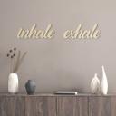 Decoración de madera 3D letras inhalar exhalar - Álamo