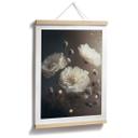 Póster de flores blancas con polvo de oro - Treechild