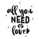 Muursticker All you need is Love