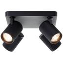 Spotbalken Leonardo, schwarz, 12,1 x 22 cm, Metall Deckenstrahler
