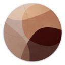 Cuadro de madera Formas abstractas en cálidos tonos tierra - Böhmer - Redondo