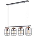Pendelleuchte Inga, braun, 157,5 x 20 cm, Metall Pendellampe, dimmbar