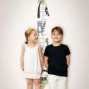 Børnetapet, non-woven tapet med illustration Kids Walls hvid, farverig