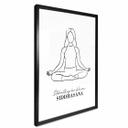 Plakat - Yoga Holdning af de vise mænd - Line Art