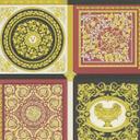 barok tapet Versace i guld og rødt non-woven tapet klassisk design tapet