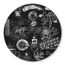 Tableau sur verre World of Coffee - Rond