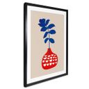 Plakat Kubistika - Vild blomst i rød vase