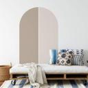 Wallsticker set of 2 half arches - taupe and beige