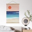 Póster de tela chica surfista al atardecer - Rivers