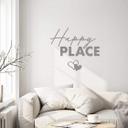 Wallsticker Happy Place med hjerter