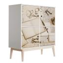 Vinilo adhesivo muebles, vinilo decorativo - lavable - Letras antiguas 02