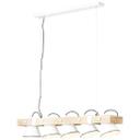 Pendelleuchte Maria, beige, 115 x 95 cm, Holz Pendelleuchte