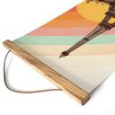 Póster de tela Bodart - Torre Eiffel retro con arco iris