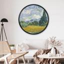 Póster van Gogh - Campo de trigo con cipreses - Redondo