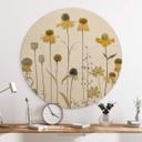 Flores Cuadro de madera Girasol - Redondo - Disher