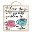Cuadro de madera Té o Café - 40x41,5 cm