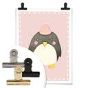 Póster Loske - Pingüino - rosa