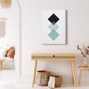 Lienzo Nouveauprints - Cuadrados aqua