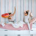 Børnetapet, non-woven tapet med illustration Kids Walls hvid, grå, pink