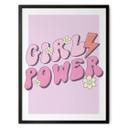 Tipografía Póster Girl Power Retro Lettering Purple