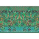 Klassisk vintage blomstertapet - grønne accenter på guld - non-woven