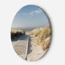 Rundt lærredsbillede hav strand klitter