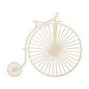 Decoración en madera chapa de chopo - Bicicleta antigua - penny-farthing