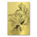 Geborsteld Alu-Dibond met goud-, zilver- & kopereffect - Florale lijnkunst - Treechild