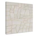 Canvasbillede Abstrakt krakeleret mønster i beige | stenmosaik - Alma - Firkantet