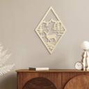 Decoración en madera en el bosque en forma de diamante - álamo