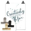 Póster Creatividad es inteligencia con diversión
