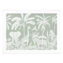 Póster animales de la jungla en verde tropical - Kikki Belle