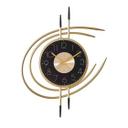 Moderne Wanduhr in Metalloptik | Mid-Century/Art-Deco | gold, 41x54 cm