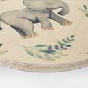 Cuadro de madera Lindo bebé elefante entre ramas boho - UN Designs -Ronda
