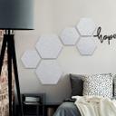 Hexagone - Alu-Dibond-Effet argenté (Set de 3)