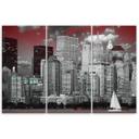 3 stykke lærredstryk, New York Skyline skyskrabere