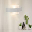 Wandleuchte Nora, weiß, 13,6 x 25,5 cm, Metall Wandlampe