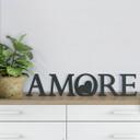 Lettres en bois MDF Amore 02