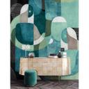 Fotomural Paredes de Patel 3 Meeting Place 1 verde, azul, negro, blanco, gris