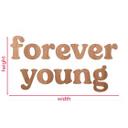 Træ vægdekoration mahogni finer Forever Young