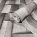 Non-woven tapet med træmotiver geometrisk brun 3D-look