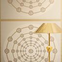 Versace ikke-vævet tapet I Love Baroque Medusa Circles Beige Gold elegant