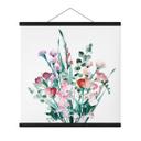 Póster de tela Ramo de flores silvestres en primavera - Goed Blauw - Cuadrado